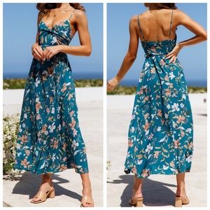 Hello Molly Teal LADY LIKE YOU MIDI DRESS